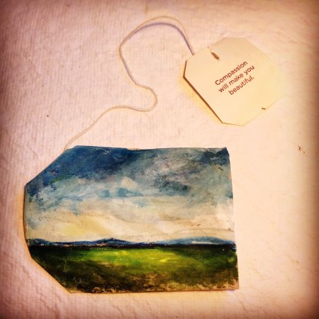 Рисование на чайных пакетиках