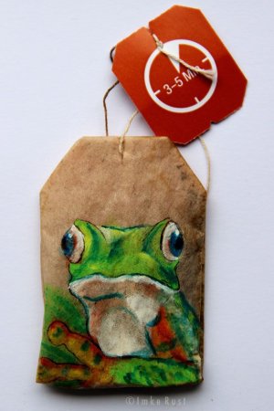 Рисование на чайных пакетиках лёгкие