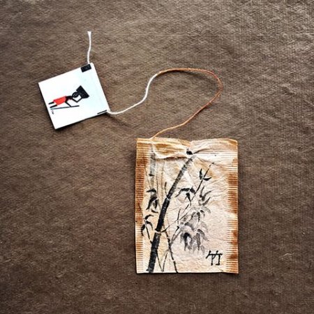 Рисунки на чайных пакетиках легкие