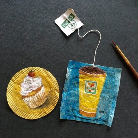 Разрисованные чайные пакетики