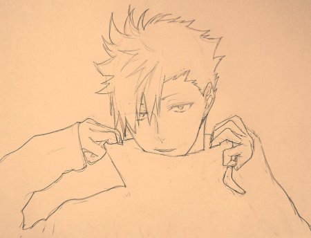 Хината шоё черно белый