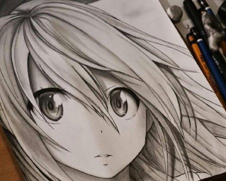 Рисунки для срисовки аниме