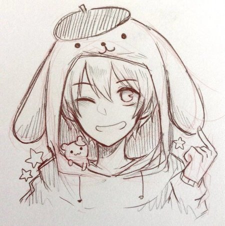 Маленькие аниме карандашом