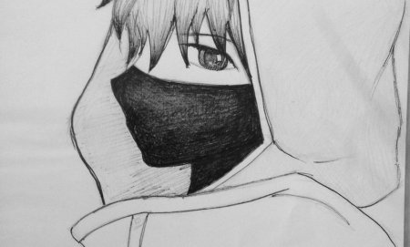 Какаши в маске Анбу арт