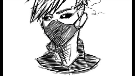 Как нарисовать аниме девушку в маске