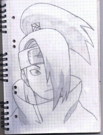 Рисунки аниме на тетрадке