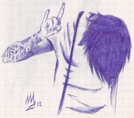 Детские рисунки ручкой в тетради