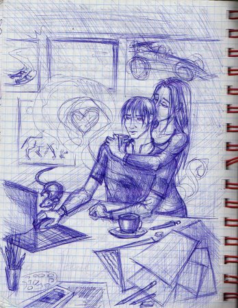 Рисунки в тетрадке