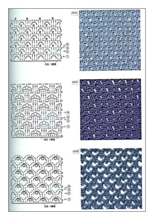 Простые узоры крючком
