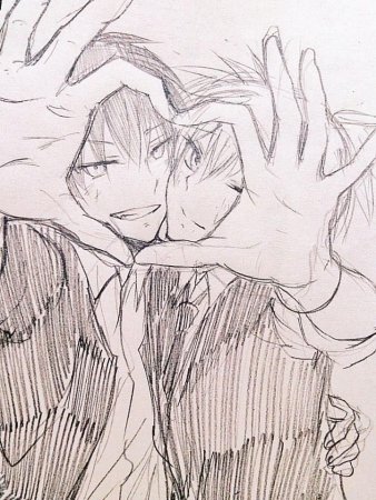 Аниме мальчик и девочка для срисовки