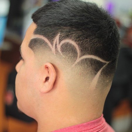 Полоски на мужских стрижках детские