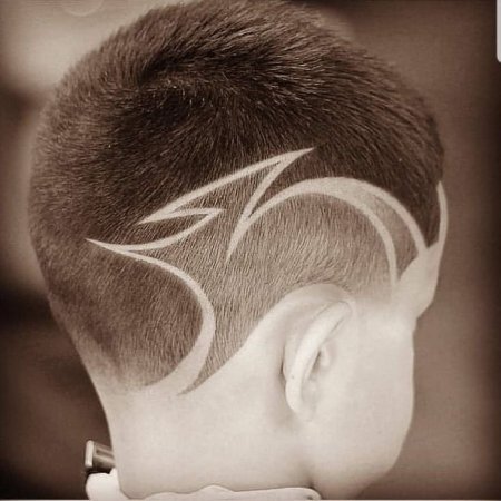 Детские стрижки с полосками