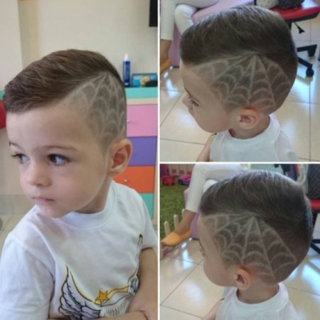 Хаер тату на волосах для мальчиков молния