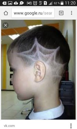 Выстриги для мальчиков на голове звезда