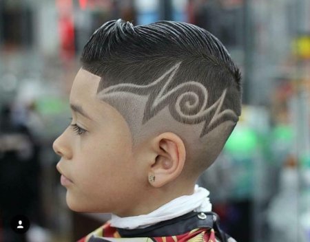 Выстриги для мальчиков на голове звезда