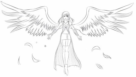 Рисунок ангела карандашом