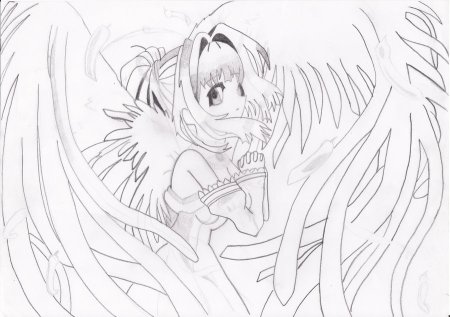 Ангел рисунок аниме
