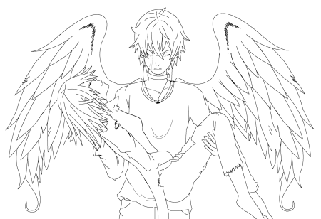 Ангел рисунок карандашом