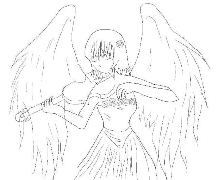 Аниме Крылья для срисовки