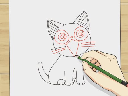 Котёнок для срисовки легкие
