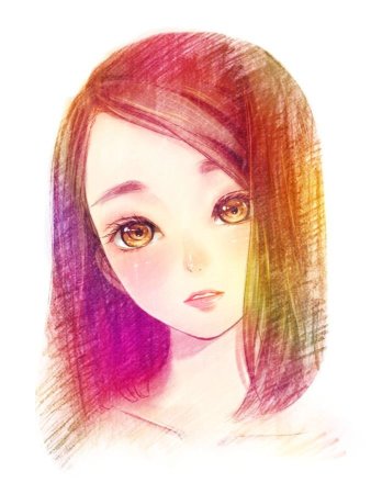 Красивый аниме портрет легко