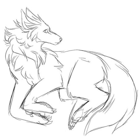 Аниме волки карандашом
