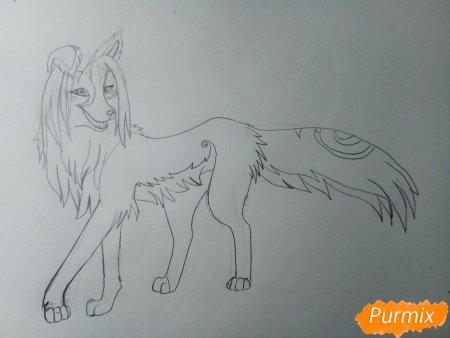 Аниме волки для срисовки