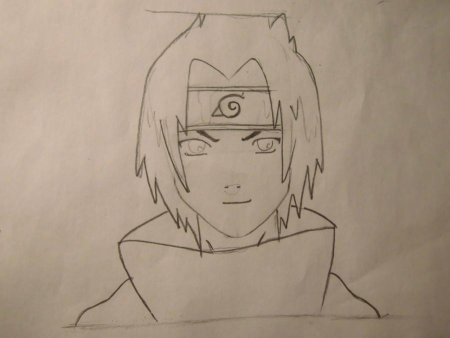 Саске из аниме Наруто для срисовки