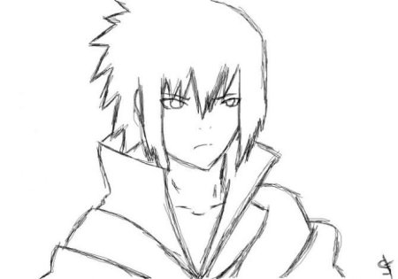 Саске карандашом легко