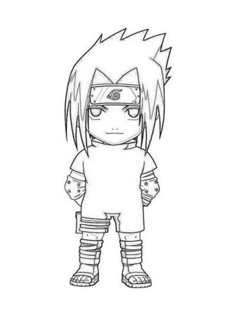 Раскраска Саске с риненганом