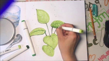 Рисунок фломастерами для скетчинга пошагово