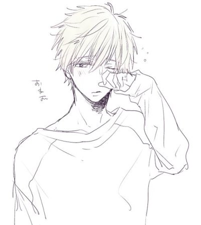 Сонный аниме парень