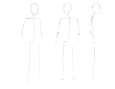 Человек поэтапно карандашом для начинающих