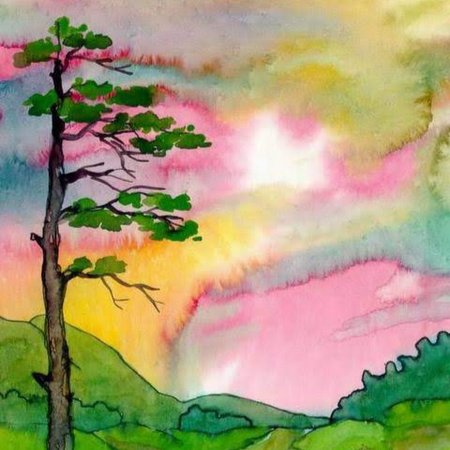 Пейзаж гуашью для начинающих