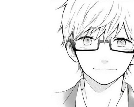 Аниме девушка в очках