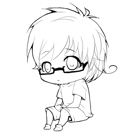 Аниме очки карандашом