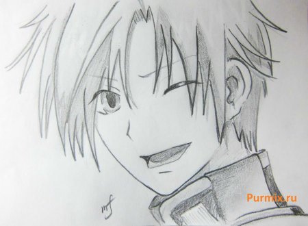 Аниме карандашом для начинающих мальчик