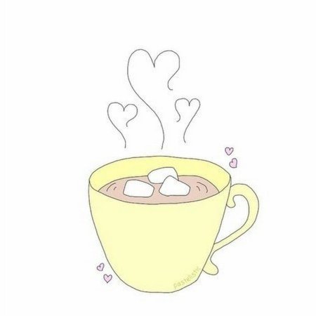 Рисунок кофе для срисовки