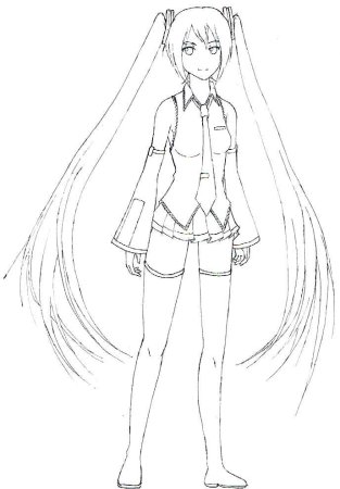 Аниме карандашом в полный рост