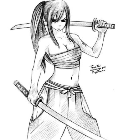 Эльза хвост феи нарисовать