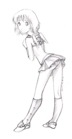 Рисунки для срисовки карандашом аниме в полный рост