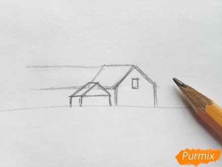 Поэтапное рисование зданий