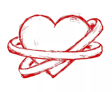 Сердечко карандашом