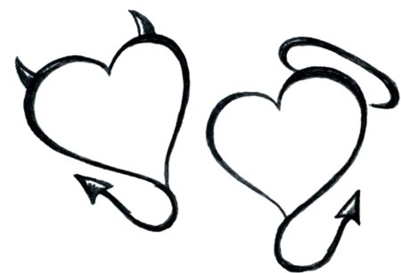 Рисунки для срисовки сердечки