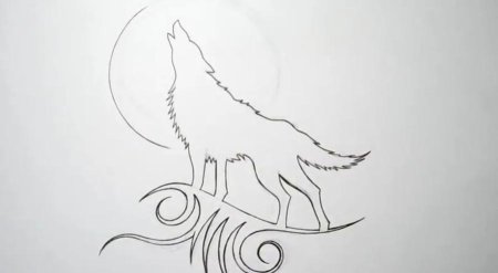 Простые рисунки для срисовки волк