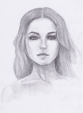 Рисунки лица карандашом для срисовки