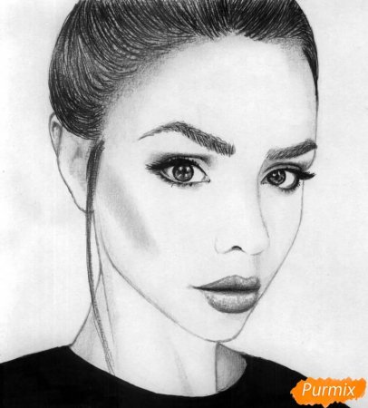 Лицо человека карандашом