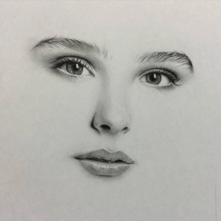 Зарисовки лица карандашом