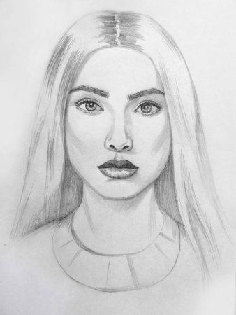 Портрет девушки карандашом