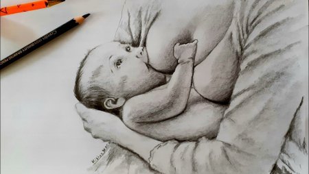 Рисунок на день матери для срисовки